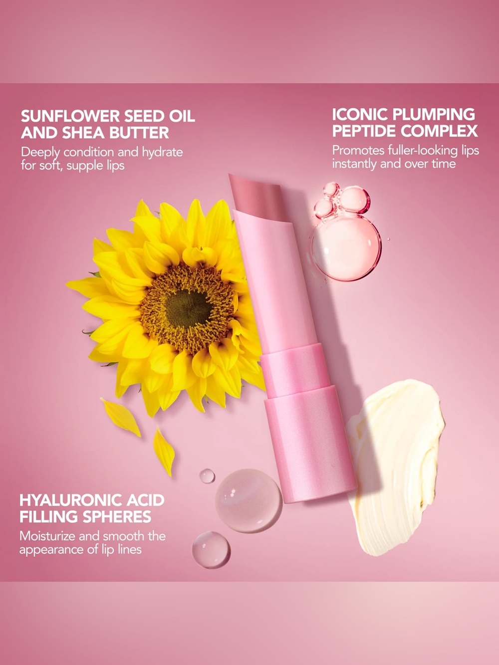 NIB Buxom Full-On Plumping Lip Glow Balm - Peach Smoothie - Size 2g - Picture 5 of 9